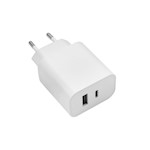 Maxlife MXTC-06 PD QC-laddare 1x USB-C 1x USB 30W vit
