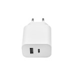 Maxlife MXTC-06 PD QC-laddare 1x USB-C 1x USB 30W vit