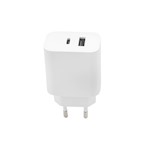 Maxlife MXTC-06 PD QC-laddare 1x USB-C 1x USB 30W vit