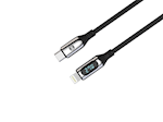 Forever LCD-kabel USB-C – Lightning 1,0 m 27W svart