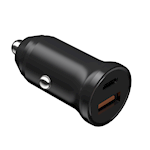 Devia bil laddare Smart Mini PD QC 3.0 30W 1x USB-C 1x USB svart