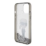 Karl Lagerfeld fodral för iPhone 15 6,1" KLHCP15SLKKNSK transparentna hårt fodral Liquid Glitter Ikonik