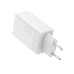 Maxlife MXTC-08-65ACC PD QC-laddare 2x USB-C 1x USB 65W vit