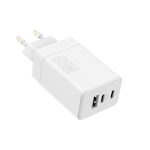 Maxlife MXTC-08-65ACC PD QC-laddare 2x USB-C 1x USB 65W vit