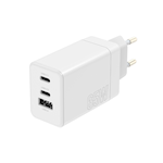 Maxlife MXTC-08-65ACC PD QC-laddare 2x USB-C 1x USB 65W vit