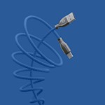Forever Tornado kabel USB – Lightning 1,0 m 3A marinblå