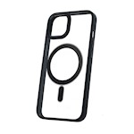 Satin Clear Mag-fodral för iPhone 15 Pro 6,1" svart