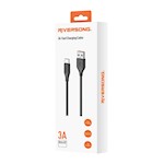 Riversong kabel Beta 09 USB – microUSB 1,0 m 3A svart CM85