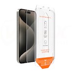 Vmax härdat glas enkel montering 2,5D normalt glas för iPhone 15 Plus 6,7″