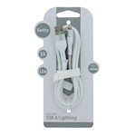 Setty USB – Lightning-kabel 1,2 m 2A KNA-L-1.220 vit