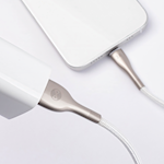 Forever Sleek sladd USB – USB-C 1,0 m 3A vit