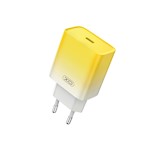 XO-väggladdare CE18 PD 30W 1x USB-C gulvit + kabel USB-C – Lightning