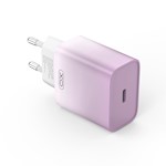 XO-väggladdare CE18 PD 30W 1x USB-C lila-vit + kabel USB-C – Lightning