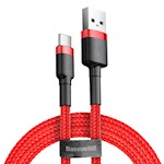 Baseus sladd Cafule USB – USB-C 3m 2A röd
