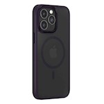 Kommafodral Joy Elegant Mag för iPhone 15 Pro Max mörklila