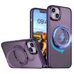 Mag Ring Roterande fodral för iPhone 14 6,1" lila