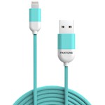 PANTONE MFi-kabel USB – Lightning 1,5 m 2,4 A PT-LCS001-5 Blågrön 3242C