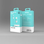 PANTONE MFi-kabel USB – Lightning 1,5 m 2,4 A PT-LCS001-5 Blågrön 3242C