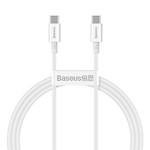 Baseus kabel Superior PD USB-C – USB-C 1,0m vit 100W