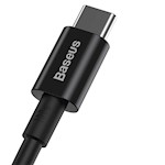 Baseus kabel Superior PD USB-C – USB-C 1,0m svart 100W