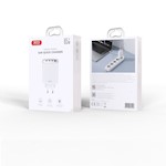 XO väggladdare CE23 PD 65W 3x USB-C 1x USB vit
