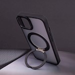 Mag Ring Roterande fodral för iPhone 16 6,1 tum svart