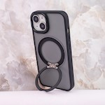 Mag Ring Roterande fodral för iPhone 16 6,1 tum svart