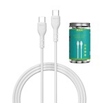 Devia kabel Kintone EC151 USB-C – USB-C 1,0 m 3A vit set 30 st
