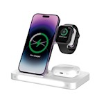 Devia trådlös laddare 3in1 Smart 15W vit med lampa