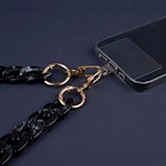 Telefonkedja lång melerad svart