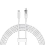 Baseus kabel Explorer PD USB-C – Lightning 2,0m vit smart temperaturkontroll 20W