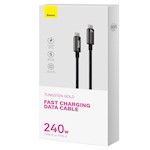 Baseus sladd Tungsten PD USB-C – USB-C 3,0 m svart 240W