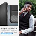 Spigen Rugged Armor fodral till Samsung Galaxy S24 mattsvart