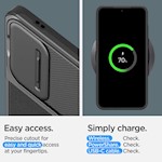 Spigen Optik Armor-fodral för Samsung Galaxy S24 i svart