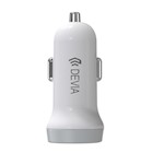 Devia biladapter Smart 2x USB 3,1A vit