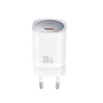 XO-väggladdare CE20 PD 30W 1x USB-C vit + kabel USB-C – Lightning