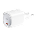 XO väggladdare CE20 PD 30W 1x USB-C vit + kabel USB-C – USB-C