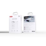 XO väggladdare CE21 PD 30W 1x USB-C 1x USB vit + kabel USB-C – Lightning