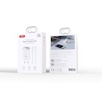 XO väggladdare CE21 PD 30W 1x USB-C 1x USB vit + USB-C – USB-C-kabel
