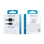Forever cable USB – USB-C 1,0 m 1A svart