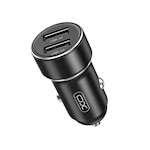 XO-bil laddare CC53 12W 2x USB svart + USB – USB-C-kabel