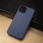 Mag Leather-fodral för iPhone 16 Plus 6,7″ mörkblå