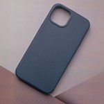 Mag Leather-fodral för iPhone 16 Plus 6,7″ mörkblå