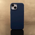 Mag Leather-fodral för iPhone 16 Plus 6,7″ mörkblå