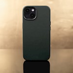 Mag Läderfodral för iPhone 16 6,1″ mörkgrön