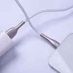 Forever Sleek kabel USB – Lightning 1,0 m 2,4A vit