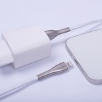 Forever Sleek kabel USB – Lightning 1,0 m 2,4A vit