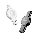 XO trådlös induktiv klockladdare QI CX026 USB+USB-C 2,5W svart