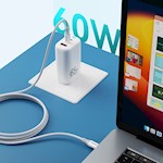 BWOO Kabel USB-C – USB-C 1m 60W ABS + TPE X282 C-C vit