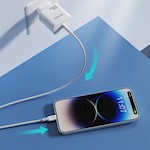 BWOO Kabel USB-C – Lightning 1m 27W ABS + TPE X283 C-L vit